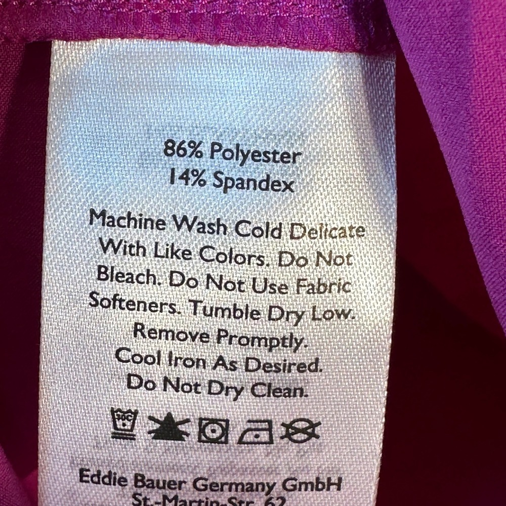 Eddie Bauer Womens Sleeveless Quarter Zip Polo Shirt Magenta Purple Size M E17 - Picture 4 of 6